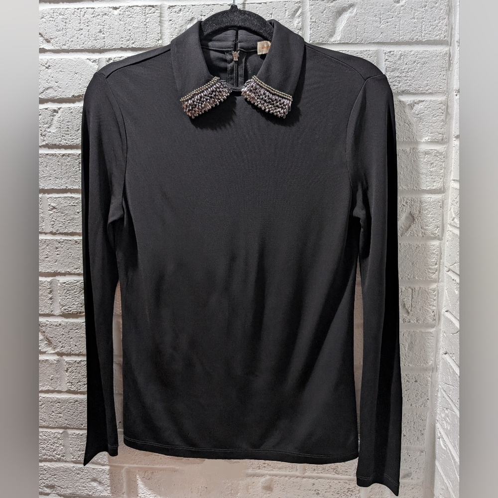 Tory Burch long sleeve blouse with embellished collar